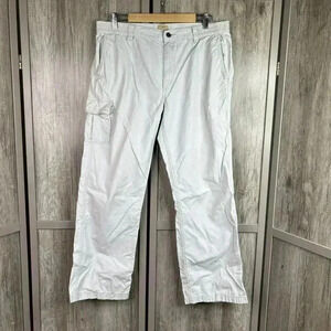C. C. Filson Cargo Pants Mens Large Straight Leg Off White Light Gray Defects